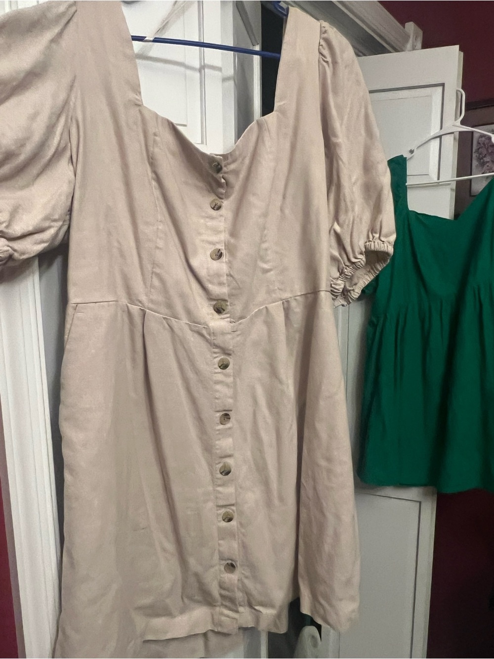 Women’s beige dress-linen